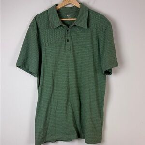 MEC Green Striped Men's Polo Shirt Size XL